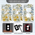 thumbnail image 3 of Yayeee Duplex Wall Plate 1-Gang 4.5"x2.7" Home Receptacle Light Switch Decorative Outlet Cover, Yellow Floral, 3 of 7