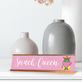 thumbnail image 3 of Snack Queen, Strawberry Gold Frame, Desk Sign (2x8“), 3 of 3