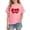 Pink, variant on Nilvkv Girls Tee Shirts, Shirts for Girls, Sweet Print Short Sleeve Cotton Top Casual Summer Red 5-6 Years