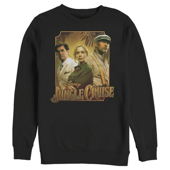 Men's Jungle Cruise Characters Logo Sweatshirt Black Medium