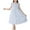 Blue, variant on Ashirexll Summer Dresses for Teens Toddler Girls Fashion Solid Color Gradient Color 3-14 Years Sleeveless Round Neck Flowy Waist Cinching A-Line Dress