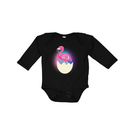 

Inktastic Easter for Girls Flamingo Egg Hatching Gift Baby Girl Long Sleeve Bodysuit