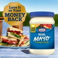 thumbnail image 2 of Kraft Real Mayo Creamy & Smooth Mayonnaise 15 fl oz Jar (Pack of 6), 2 of 5