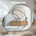 thumbnail image 7 of MCQ Wall Mirror, 20-inch Round Black, Decorative for Living Room Bedroom​, 7 of 7