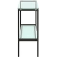 thumbnail image 5 of 39.37" Console Table with 2 Shelves,Tempered Glass Sofa Table, Modern Entryway Table with Metal Frame for Hallway Living Room Bedroom, Easy Assembly, Black, 5 of 6