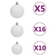 thumbnail image 2 of vidaXL Artificial Hinged Christmas Tree 300 LEDs & Ball Set 70.9", 2 of 7