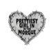 thumbnail image 2 of Women'S Gothic Heart Print T-Shirt - "Prettiest in Morgue" Design, Black Short Sleeve Crew Neck Casual Top for Spring & Summer, everyday Fashion | Gothic Style Tee | Knit Construction, 2 of 7