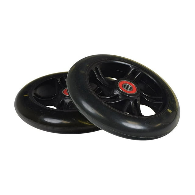 AlveyTech Roues 125 mm pour Trottinette Razor A3, Moyeu Noir Transparent (Ensemble de 2)