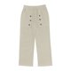 thumbnail image 4 of Pantalones largos para hombre, informales, de playa, de lino, de color liso, holgados, con cordón ajustable y bolsillos con botones, de poliéster., 4 of 9