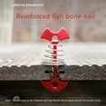 thumbnail image 3 of 10pcs Outdoor Deck Gap With Spring Fixed Fish Bone Nail Wood Plank Tent Fixed Nail Anchor Windproof Drawn Rope Nail Large Red, 3 of 6