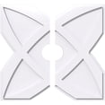 thumbnail image 1 of Ekena Millwork CMP24TS2-04000 24 Po OD x 4 Po ID Carré Titus Architectural Grade PVC Contemporain Médaillon de Plafond - 2 Pièces, 1 of 1