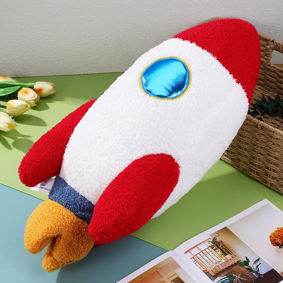 RENACLIPY Rocket Shaped Pillow Room Decor, Soft Plush Bedroom, Nursery, and Themed Spaces