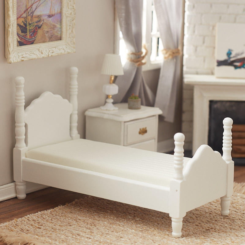 Details about   Dollhouse Miniature YELLOW KIDS TWIN BED for Doll House Bedroom Furniture Cute! 