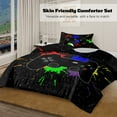 thumbnail image 7 of BlessLiving 3Pcs Game Controller Comforter Set King Size Gaming Bedding Set for Kids Boys Gamer, Black, 7 of 7