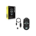 thumbnail image 3 of CORSAIR NIGHTSABRE WIRELESS RGB - Mouse - right and left-handed - optical - 11 buttons - wireless - Bluetooth, 2.4 GHz - USB wireless receiver, 3 of 15
