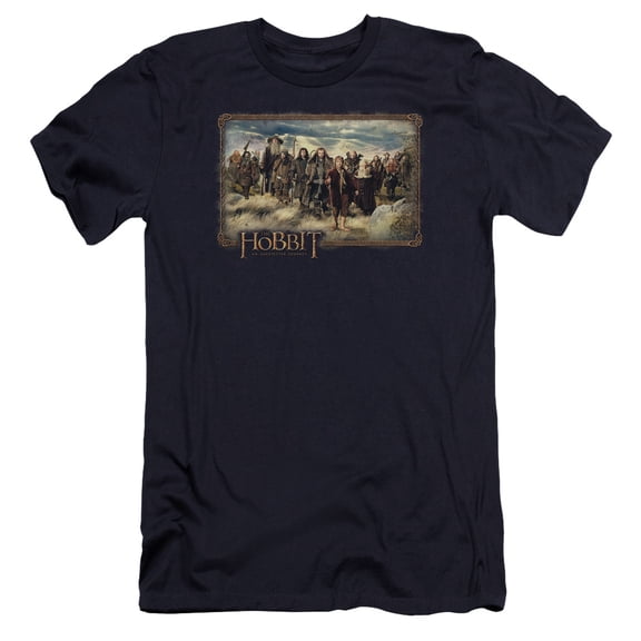 The Hobbit Hobbit & Company Premium Canvas Adult Slim Fit 30/1 T-Shirt Navy