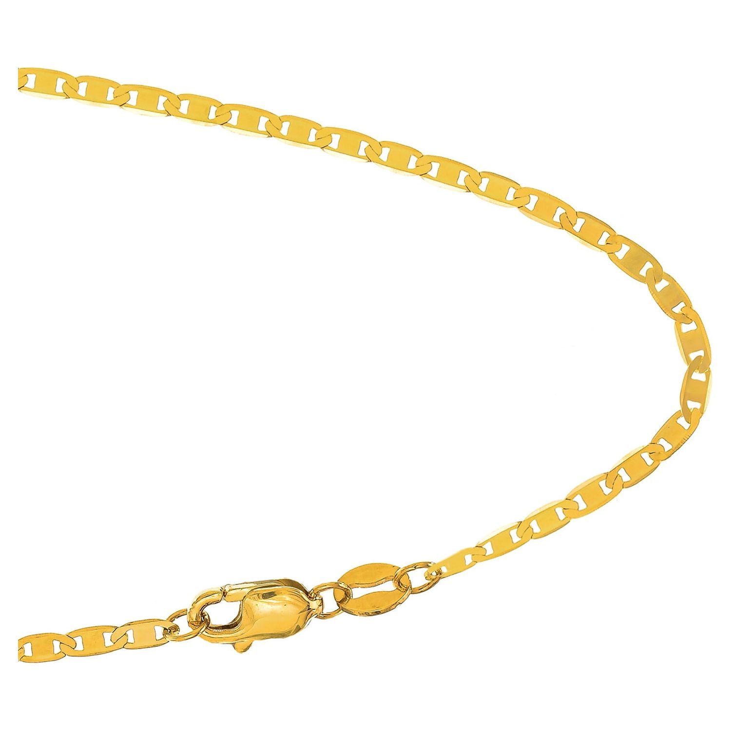 JewelStop 10k Solid Yellow Gold 2.3mm Mariner Chain Necklace (16,18, 20, and 24 in)  (图3)