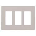 thumbnail image 1 of Lutron Claro 3 Gang Decorator/Rocker Wallplate, Matte | SC-3-TP | Taupe, 1 of 4