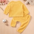 thumbnail image 4 of Baby Girl Clothes Baby Boy Clothes Solid Round Neck Hoodie Cute Teddy Bear Embroidered Two Piece Fall Set, 4 of 9