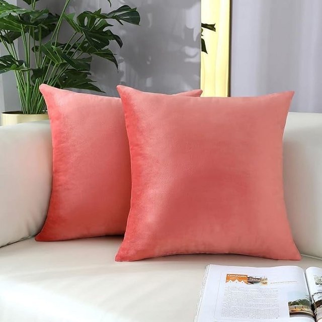 Cterwk - Juego de 2 fundas de cojín de terciopelo para salón y dormitorio, decorativas, de color liso, para sofá, sillón y silla, 50,8 x 50,8 cm