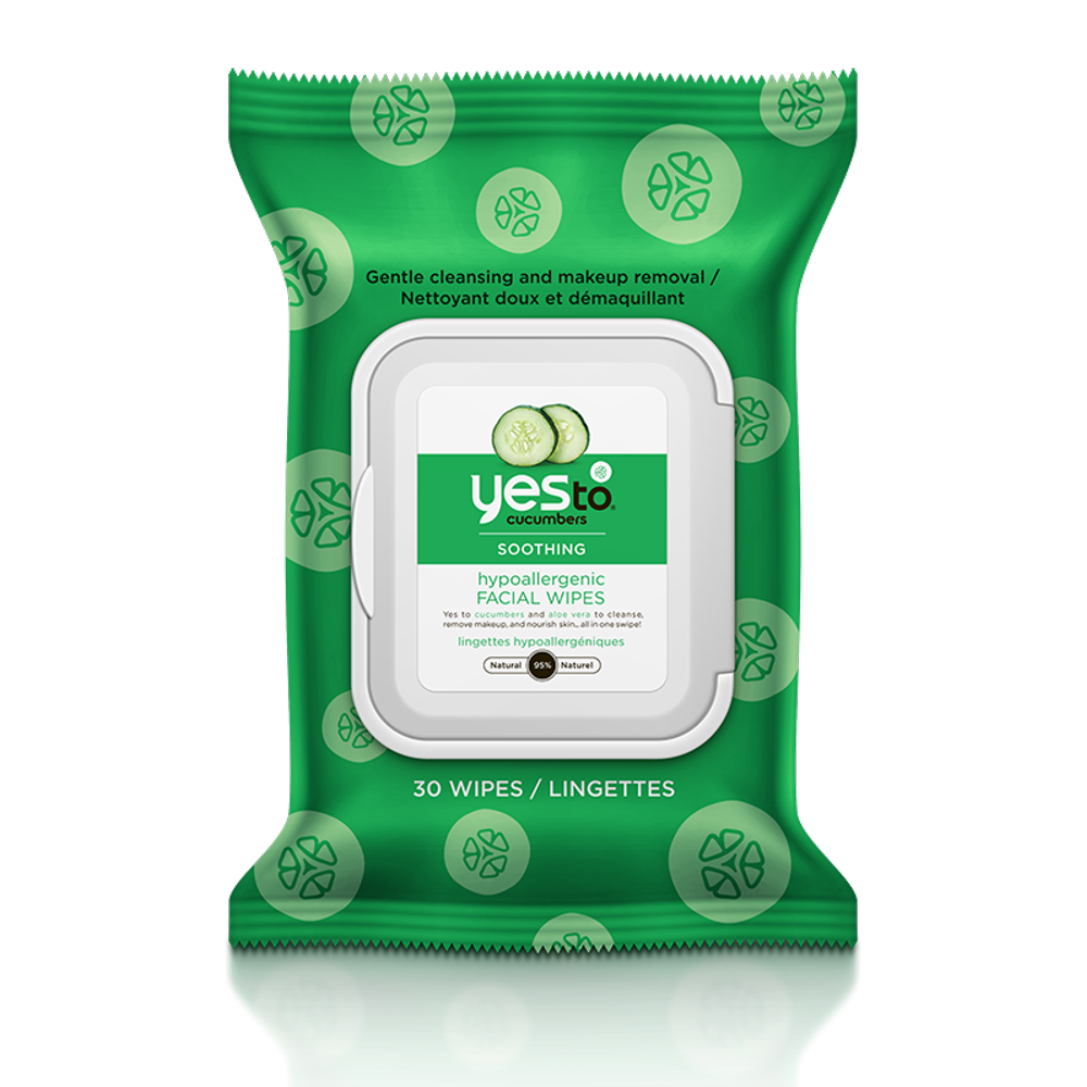 Yes To Cucumbers Soothing Makeup Remover Wipes, 30 Ct