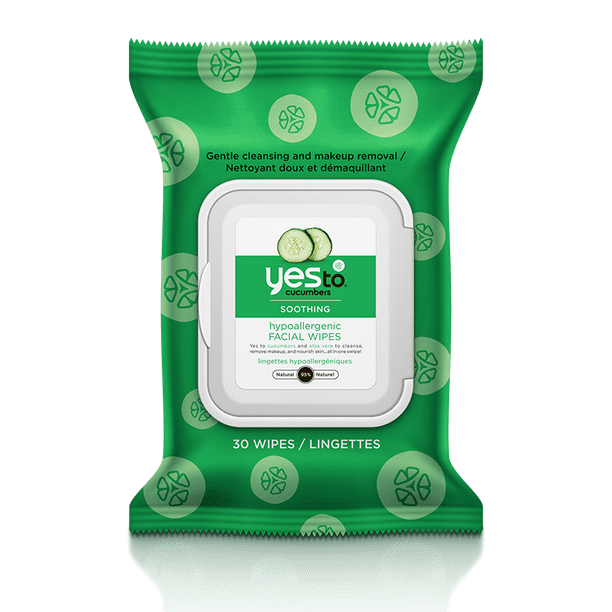 Yes To Cucumbers Soothing Makeup Remover Wipes, 30 Ct