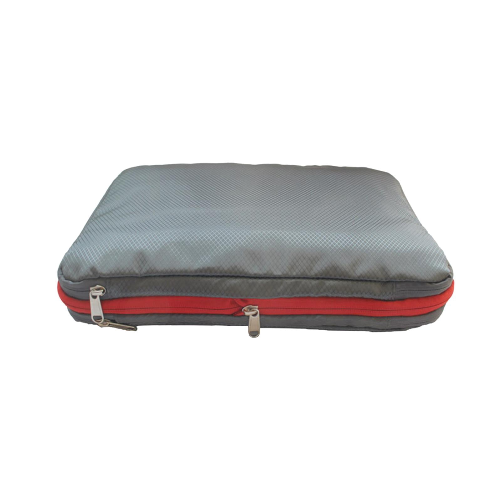 Fiocias 3 Pcs Compression Packing Cubes Waterproof Storage Bag Luggage Packing Organizer Gray