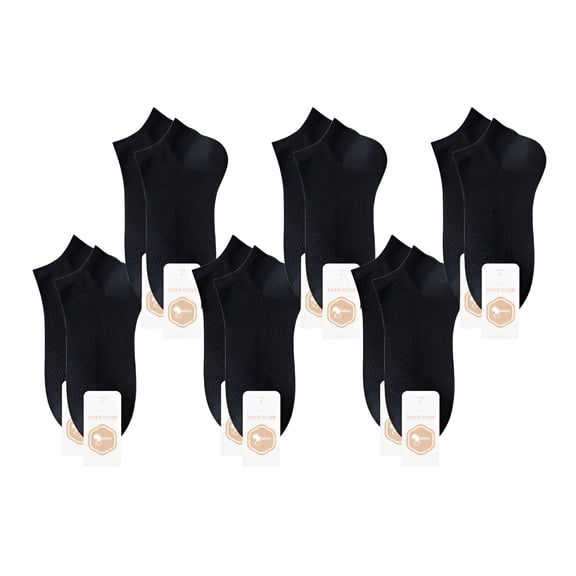 TELOLY 6Pairs Mens Ankle Socks9-13Mens Ankle Socks Size 9-11 Men's Socks ,Black