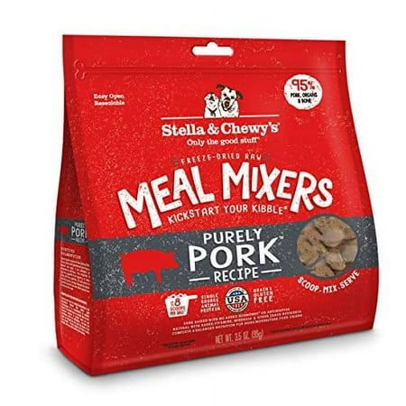 UPC: 0852301008779 | Stella & Chewy s Freeze-Dried Raw Purely Pork Meal Mixers Dog Food Topper 3.5 oz. Bag