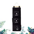 thumbnail image 3 of LIERTOUR Wall Hanging Storage Bag 3 Pocket Over the Door Organizer Foldable Fabric Hanging Pocket Organizer for Bathroom Bedroom Closet Dorm Room Essentials Dark Gray Multicolor, 3 of 4