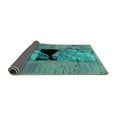 thumbnail image 2 of Ahgly Company Indoor Rectangle Abstract Turquoise Blue Modern Area Rugs, 7' x 10', 2 of 4