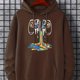 thumbnail image 1 of Estampado De Gamepad Roto, Sudadera Con Capucha Gráfica Para Hombre, Cómodo Suéter Con Capucha Suelto Con Cordón De Moda, 1 of 4