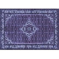 thumbnail image 1 of Ahgly Company Machine Washable Indoor Rectangle Medallion Blue Traditional Area Rugs, 5' x 7', 1 of 4