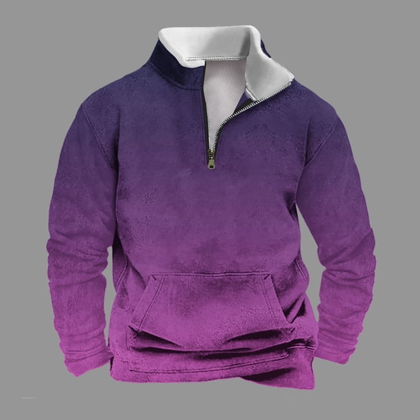 Sudadera sin capucha para hombre, informal, a la moda, con cuello alto, estampado de calaveras, cremallera, jersey de manga larga, blusa de poliéster para hombre