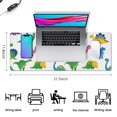 thumbnail image 5 of Long Mouse Pads for Desk,White Cartoon Dinosaurs Pattern Desk Mats on Top Of Desks, Desk Mouse Pad Extra Large with 3mm Non-Slip Base and Stitched Edge for Gaming,Office,Work,Home 31.5"x11.8", 5 of 6
