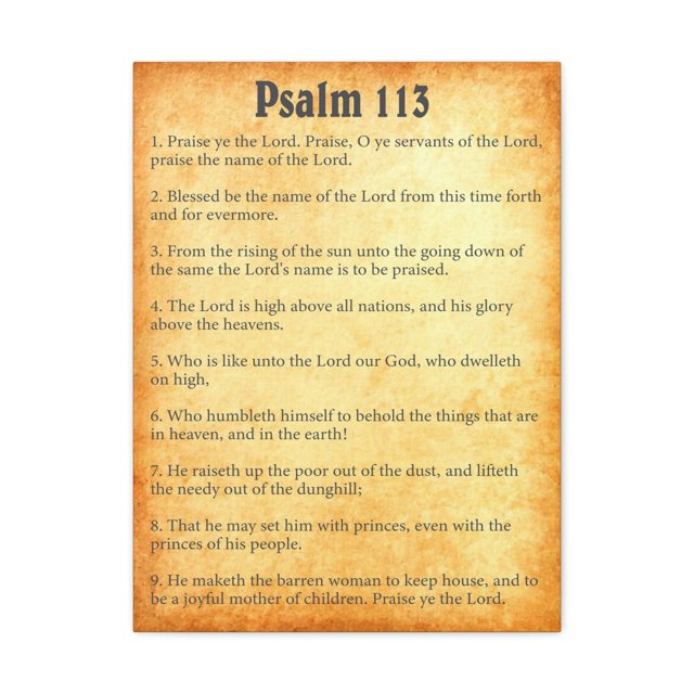 Scripture Walls Psalm 113 Chapter Gold Bible Canvas Christian Wall Art Ready to Hang Unframed