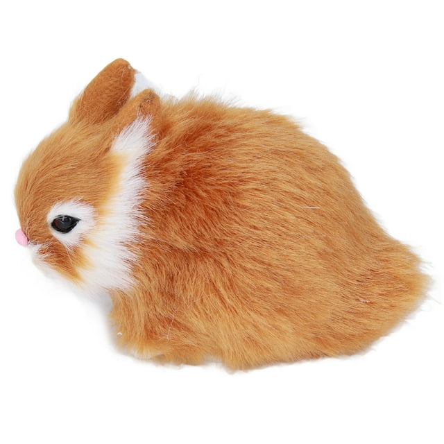 Lapins en Peluche Miniatures Doux Confortables Stables Poupée en Peluche pour Déco de Table
