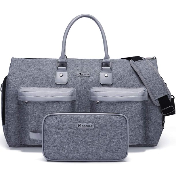 Bolsa de ropa Modoker Convertible con neceser gris 45L