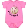 thumbnail image 3 of Inktastic Baseball Princess Tiara Girls Baby Bodysuit, 3 of 5