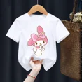 thumbnail image 5 of Camiseta de algodón para niños, camiseta kawaii, dibujos animados de anime Sanrio, ropa informal para niños, camiseta para niñas y niños, moda Y2K, 5 of 5
