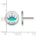 thumbnail image 2 of 925 Sterling Silver Rh-plated LogoArt Zeta Tau Alpha Enameled Post Earrings; for Adults and Teens; for Women and Men, 2 of 2