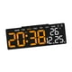 thumbnail image 5 of Reloj despertador digital multifuncional de diseño moderno con 2 configuraciones de alarma LED digital Concha negra, 5 of 9