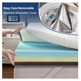 thumbnail image 3 of 4 Inch Memory Foam Mattress Topper, Twin Mattress Topper for Back Pain and Washable Tencel Cover for Master Bedroom, Guest Room, Soft & Pressure Relief & Breathable, Certified, 3 of 7