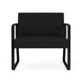 thumbnail image 2 of Waterfall Reception Waiting Sled Base Bariatic Chair / Black Steel / Black, 2 of 5