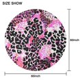 thumbnail image 6 of Pink Leopard Pattern Round Tablecloth 60"x60",Wrinkle Wipeable Table Cloth for Kitchen Dining Room Picnic Patio Party, 6 of 6
