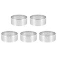 thumbnail image 3 of Stainless Steel Perforated Tart Ring, 5Pcs 5cm Perforated Cake Mousse Ring, DIY Round Tart Rings for, 3 of 5