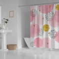 thumbnail image 3 of Coolnut Bath Shower Curtain Liners 72"x72", Pink and Golden Circles Polyester Waterproof with 12 Curtain Hooks Bathroom Accessories Decoration, 3 of 6
