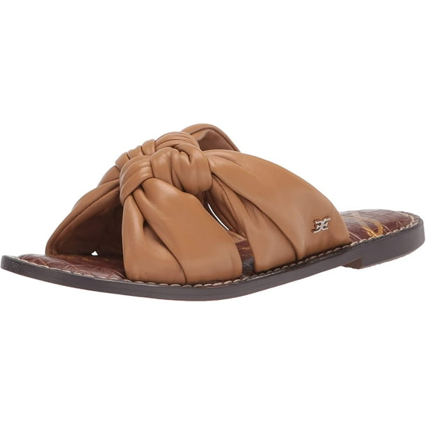 Sam Edelman Womens Garson Flat Sandal 5.5 Camel - Walmart.com