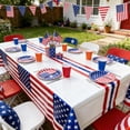 thumbnail image 4 of Kuroiy 4th of July Disposable Party Supplies Red White Blue Plastic Tableware for Independence Day, Memorial Day, Veterans Events and Family Gatherings, 4 of 6