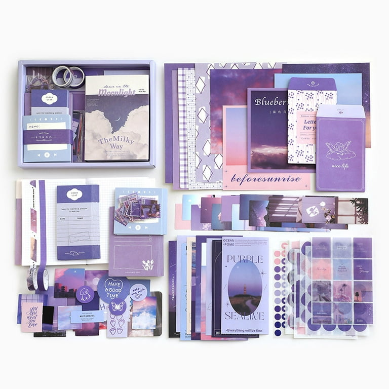 Buy KLVs Vintage Scrapbook Kit, Scrapbooking Supplies Kit with Bullet Junk  Journal Stationery Grid Notebook Graph Ruled Page DIY Journaling Gift for  Teen Girl Kid Women (346pcs) Online at Best Prices in